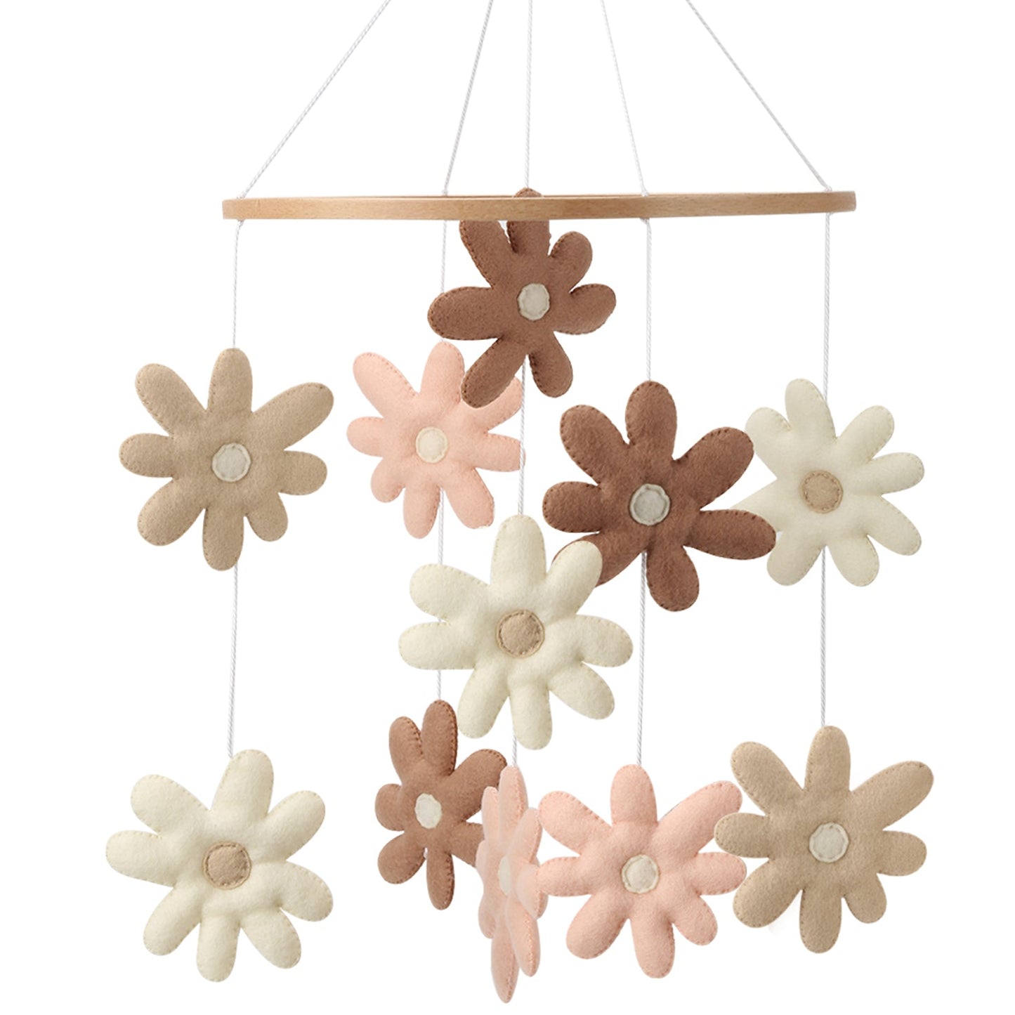 MOVIL DE MADERA Y TELA FLORES