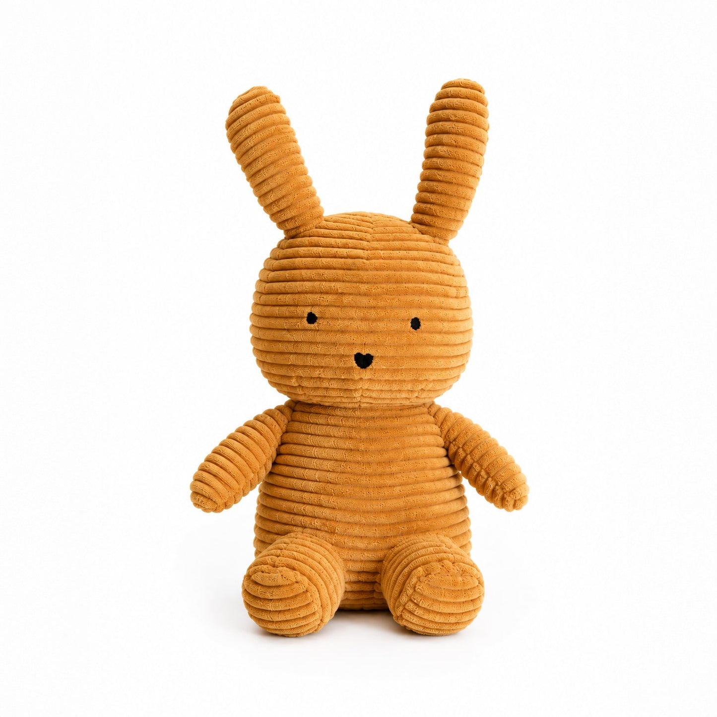 Peluche conejo mostaza de corduroy para abrazar y decorar, tierno compañero