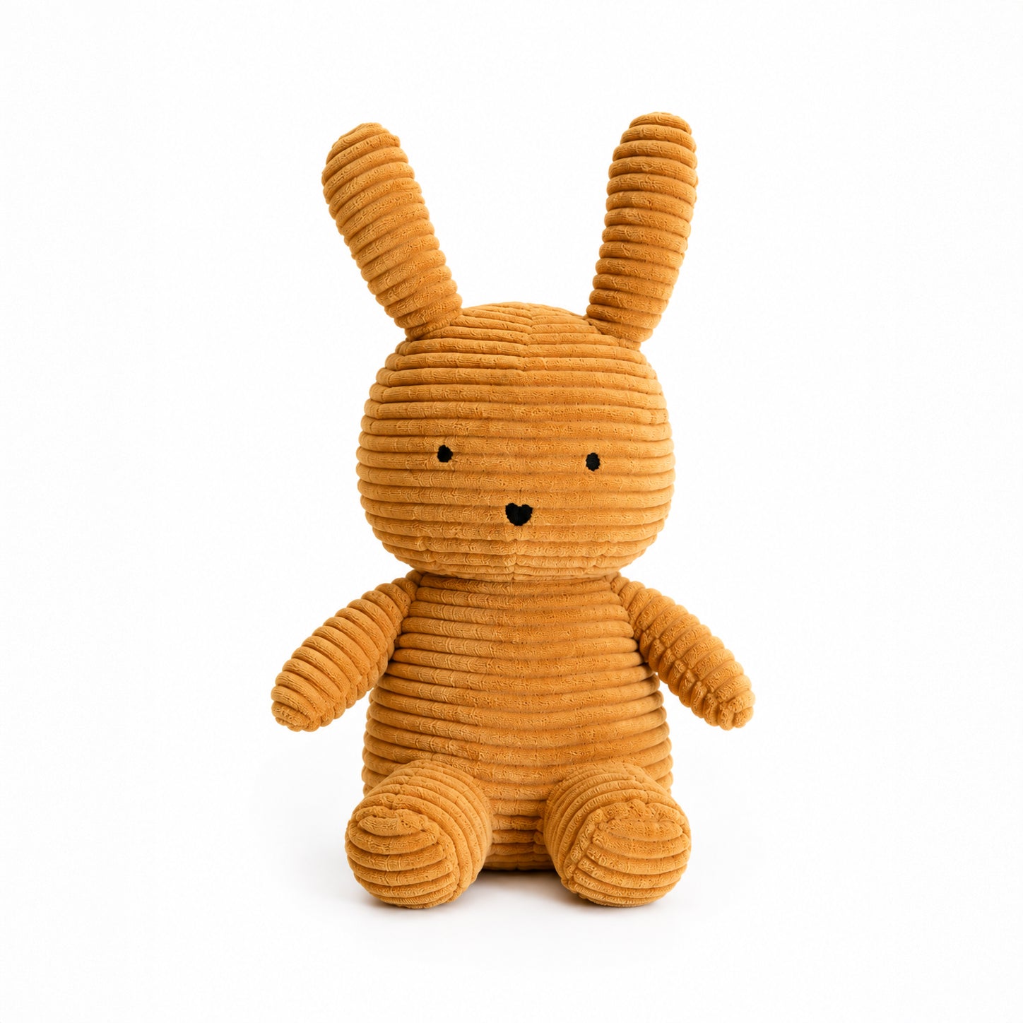Peluche conejo mostaza de corduroy para abrazar y decorar, tierno compañero