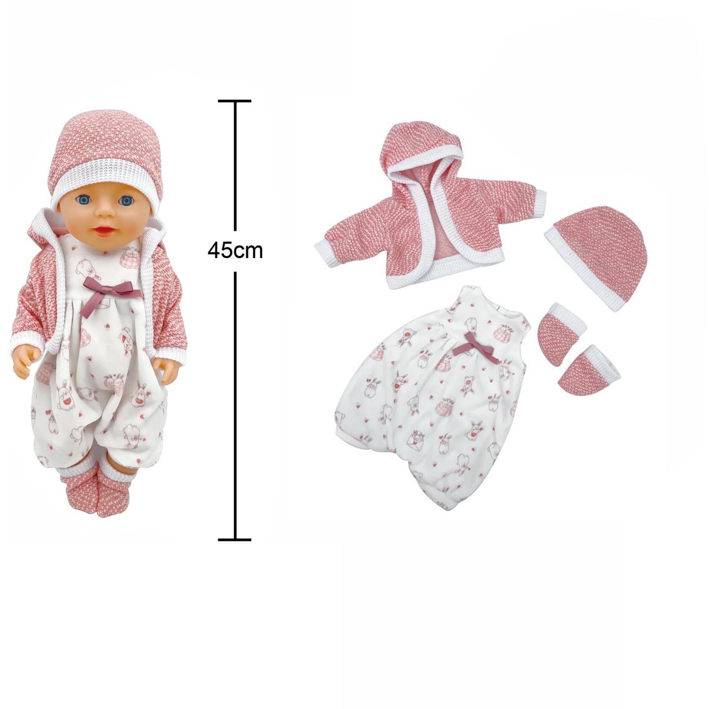 ROPA BEBÉ REBORN ROSA