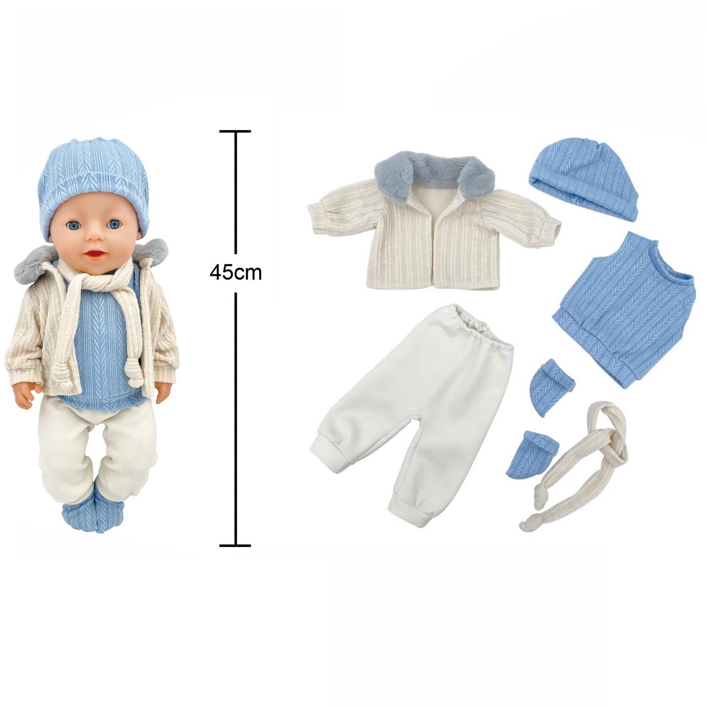 ROPA BEBÉ REBORN TRAJE AZUL