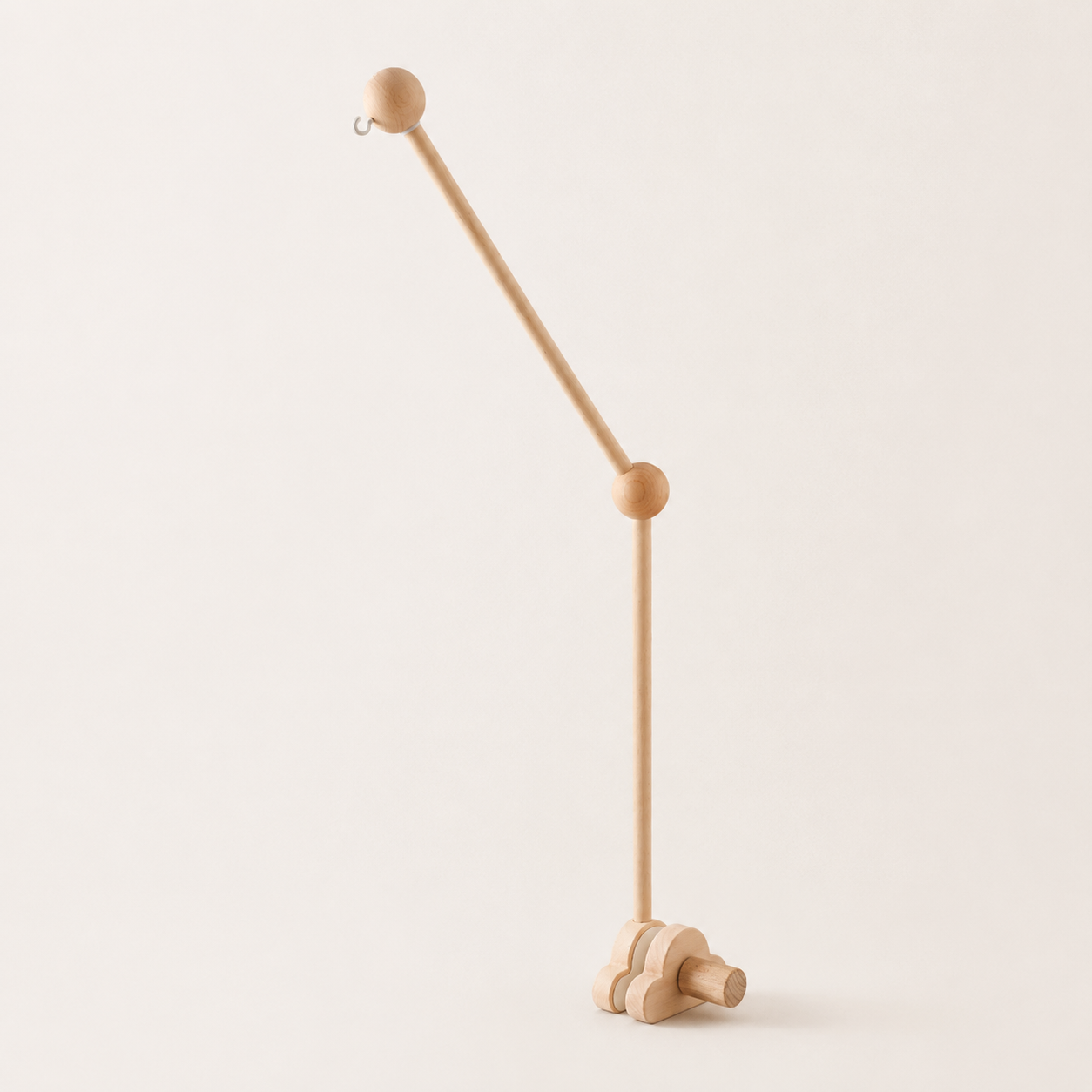 Soporte para móvil de cuna de madera natural, fácil de montar y seguro