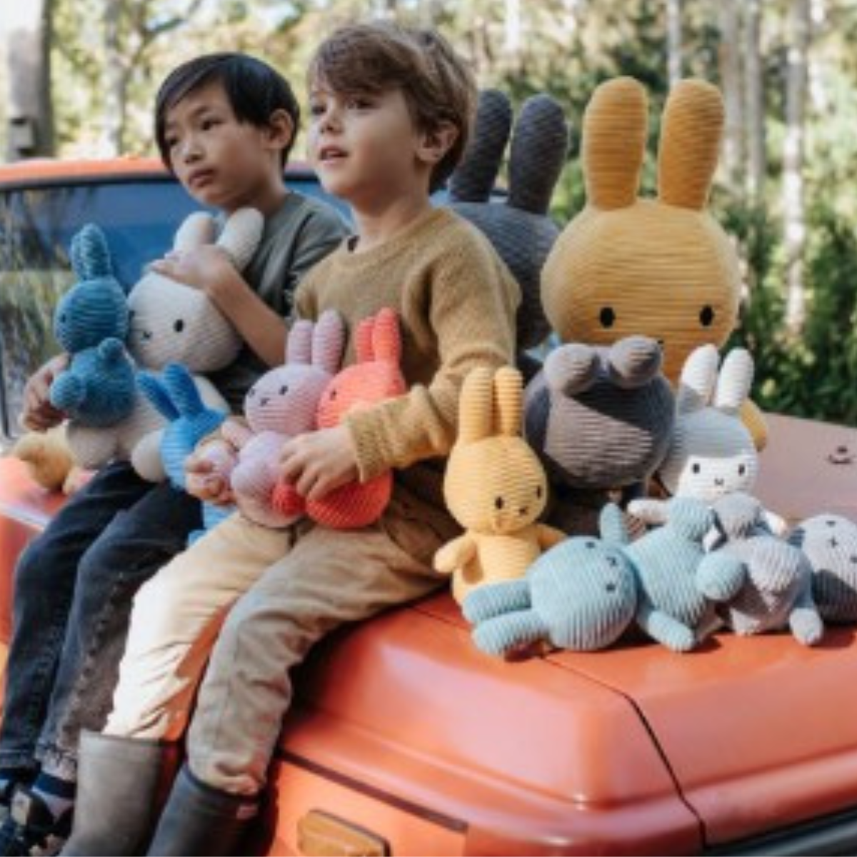 Peluche conejo de corduroy suave para bebé, tierno compañero de juegos