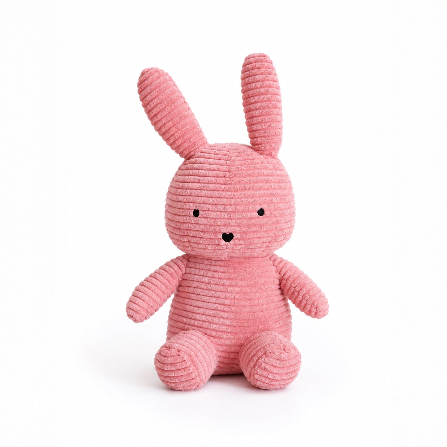 Peluche conejo rosa de corduroy para abrazar y decorar, tierno compañero