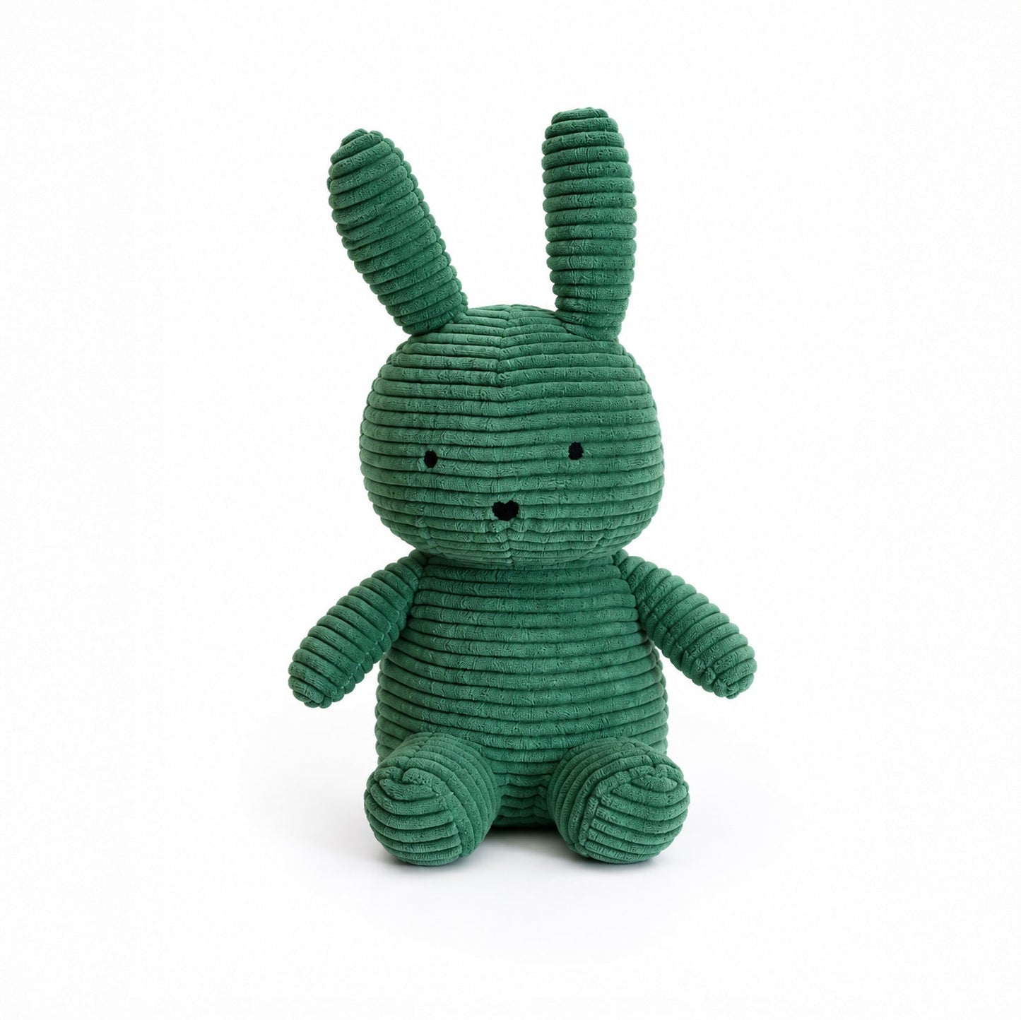 Peluche conejo verde de corduroy suave para bebé, diseño nórdico