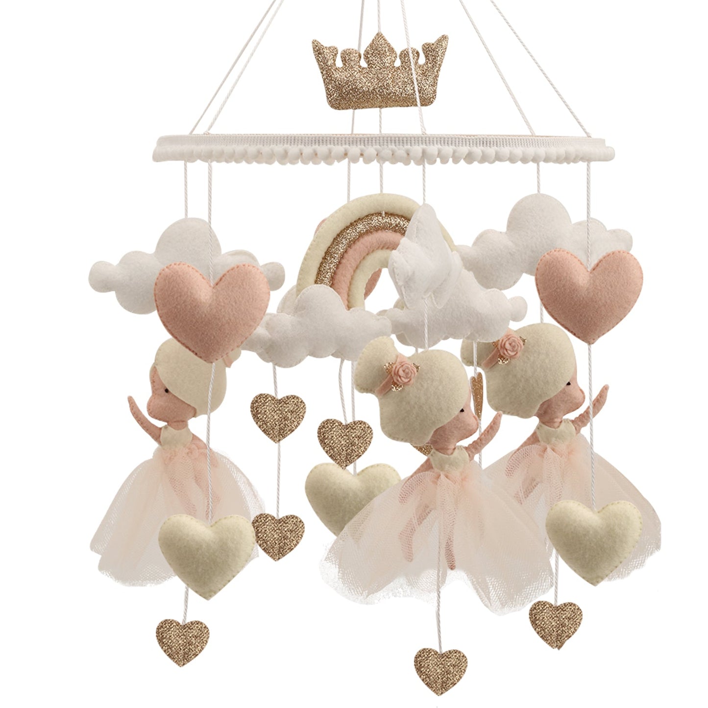 movil bebe princesas madera